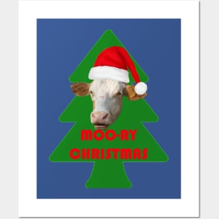 Moo-ry christmas Posters and Art